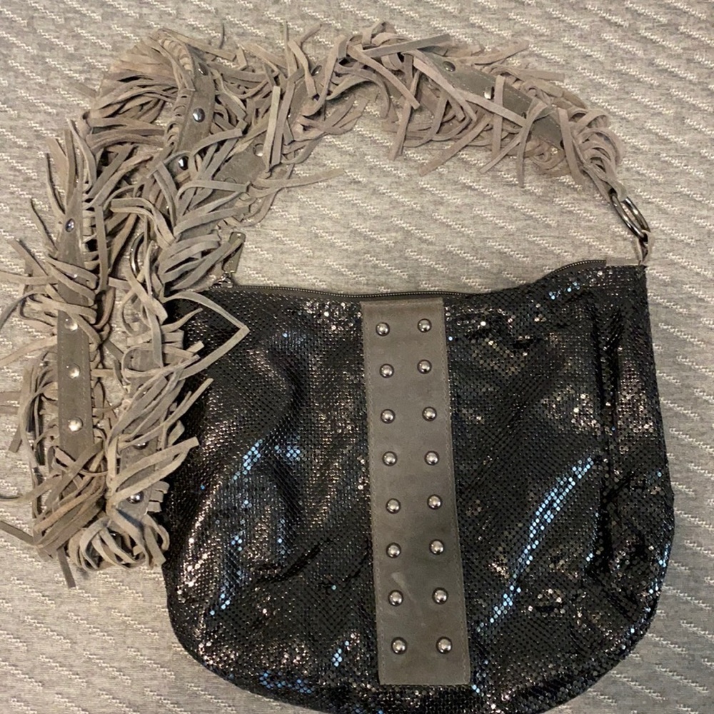 Beautiful sequin and Suede crossbody